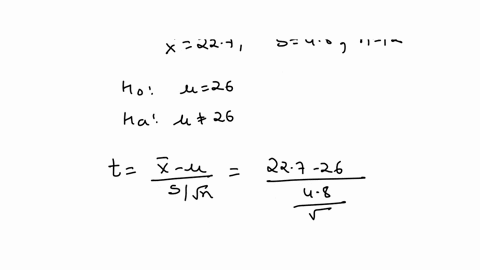 use-a-t-test-to-test-the-claim-about-the-population-mean-p-at-the-given-level-of-significance-using-the-given-sample-statistics-assume-the-population-is-normally-distributed-claim-26-010-sam-43547