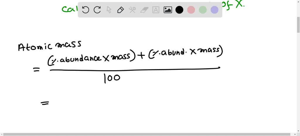 SOLVED: Calculate the atomic mass of element 