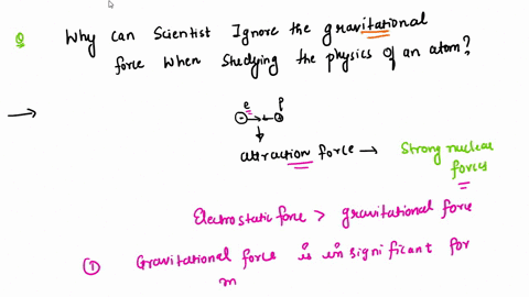 why-can-scientists-ignore-the-gravitational-force-when-studying-the-physies-of-an-atom-52998
