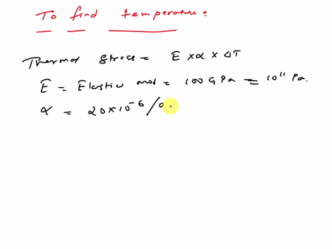 a-metal-rod-is-placed-between-two-rigid-supports-if-the-rod-is-stress-free-at-20c-determine-the-maximum-temperature-to-which-the-rod-may-be-heated-without-exceeding-a-compressive-stress-of-1-37264