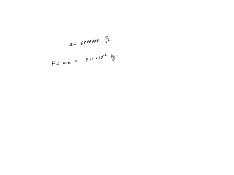 an-electron-moving-through-an-electric-field-experiences-an-acceleration-of-6800-10-ms-find-the-magnitude-of-the-electric-force-acting-on-the-electron-the-coulomb-constant-is-898755-109-n-m2-89636