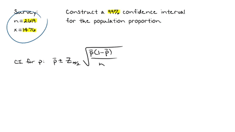 in-a-survey-of-2619-adults-1476-say-they-have-started-paying-bills-online-in-the-last-year-construct-a-99-confidence-interval-for-the-population-proportion-interpret-the-results-a-99-confidence-inte-2