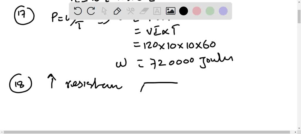 Calculate joules from volts and outlet amps