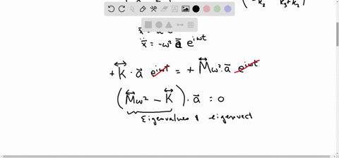 the-following-mass-and-spring-system-has-stiffness-matrix-k-for-the-mks-values-find-the-two-natural-frequencies-of-the-system-and-describe-its-two-natural-modes-of-oscillation-k1-k2-kz-k3-5k-92872