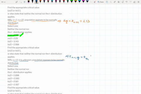 find-the-appropriate-critical-value-z2-or-t2-or-else-state-that-neither-the-normal-nor-the-t-distribution-applies-98-n-7-27-population-appears-to-be-normally-distributed-select-one-neither-t-73503