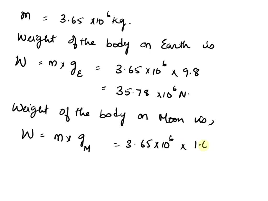 SOLVED A rocket has a mass of 3.65 x 10^6 kg on Earth. Specify its