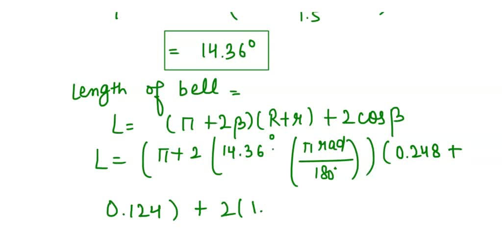 "A cross belt arrangement has centre distance between pulleys as 1.5 m