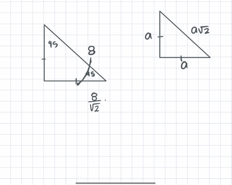 what-is-the-perimeter-of-a-45-degree-45-degree-and-90-degree-triangle-with-hypotenuse-length-of-8-use-exact-form