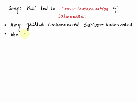 the-chicken-amy-brings-home-from-the-store-is-contaminated-with-salmonella-she-prepares-a-meal-by-grilling-the-chicken-and-making-a-salad-list-the-steps-in-the-preparation-of-this-meal-that-93105
