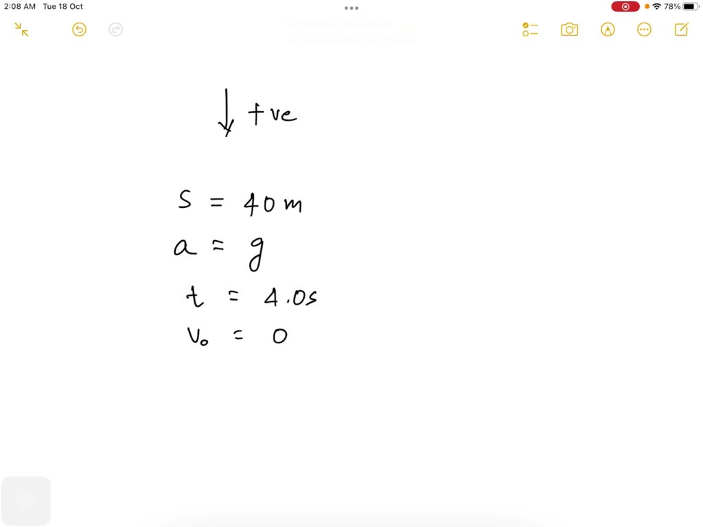 An Object Starts From Rest And Falls Freely For 40