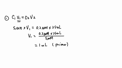 a-each-pcr-reaction-will-need-two-pcr-primers-each-primer-will-be-given-t0-you-as-spm-stock-solution-your-final-pcr-reaction-must-contain-02-am-of-each-primer-the-final-total-volume-for-the-77303