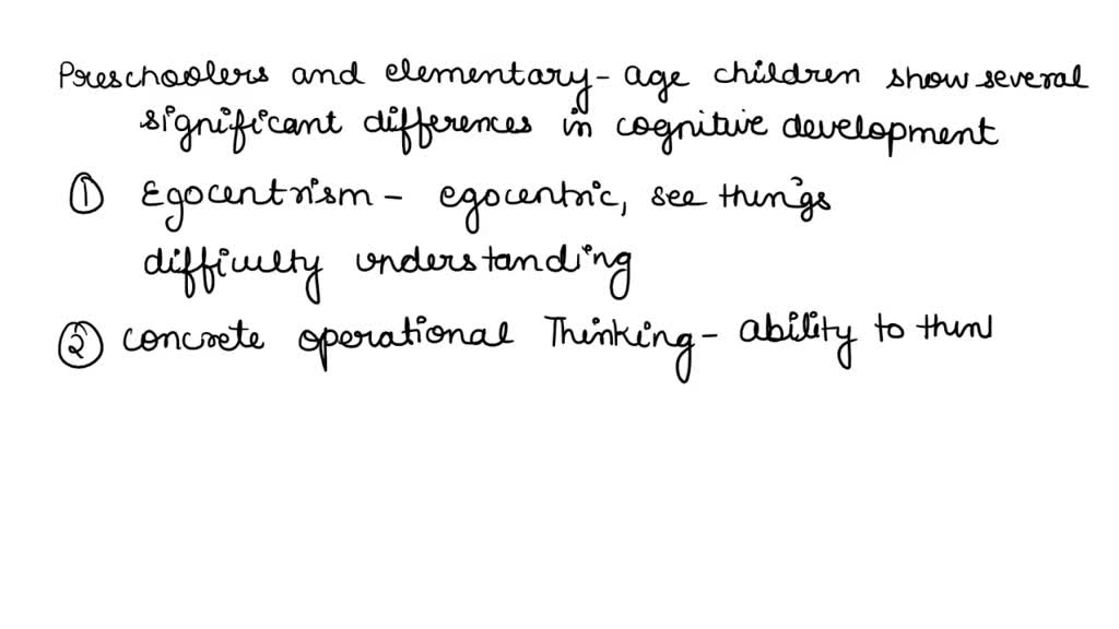 SOLVED Piaget found dramatic differences in cognitive development