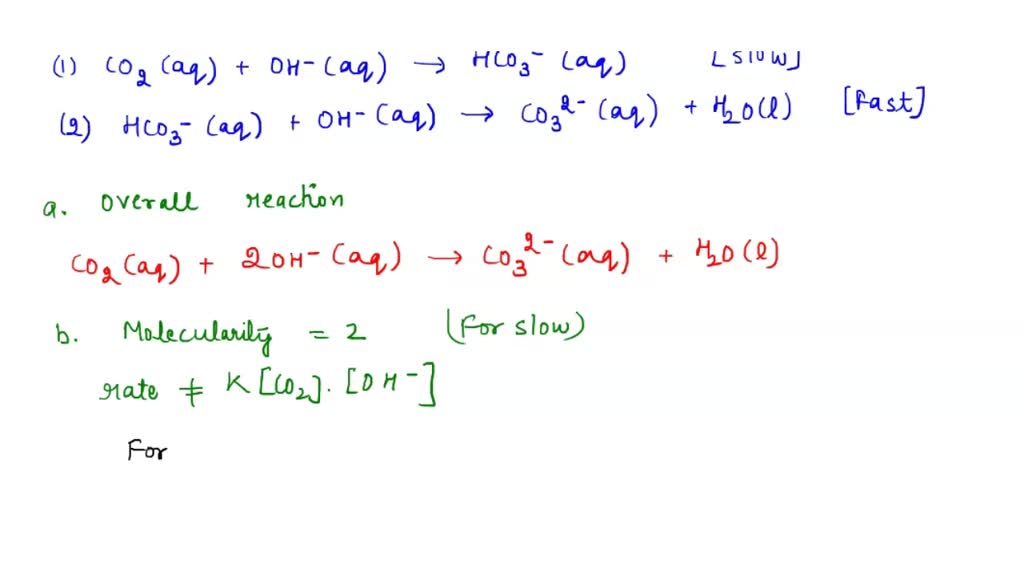 SOLVED: A proposed mechanism for the reaction of carbon dioxide ...