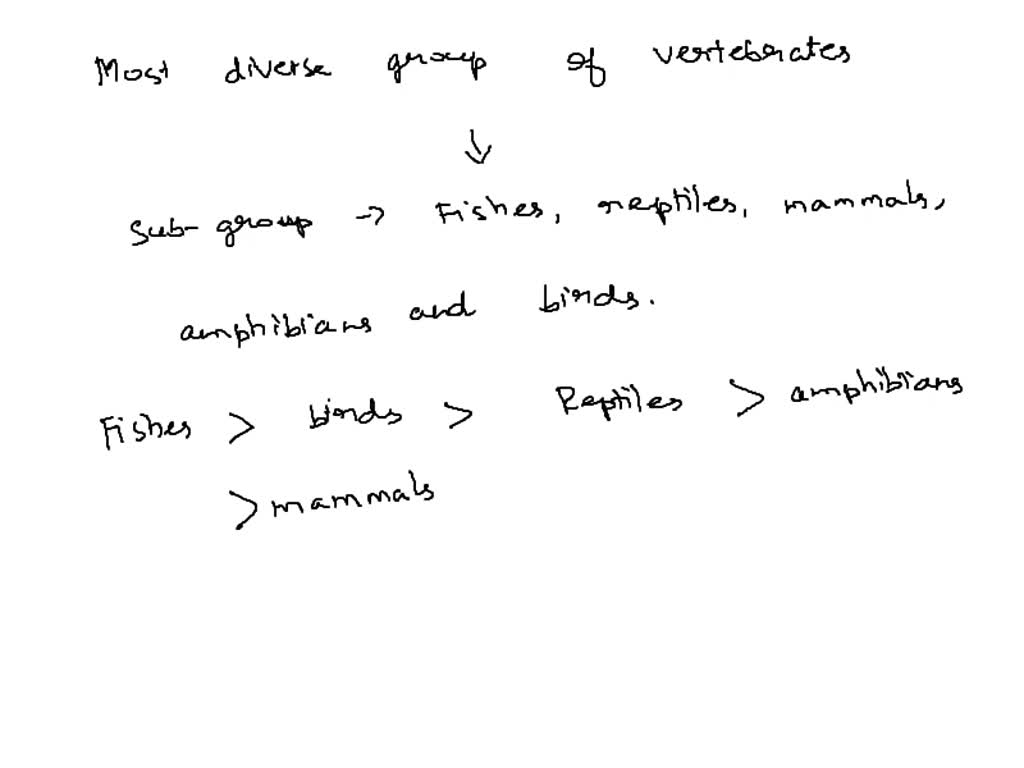 SOLVED Which group of vertebrates is the most diverse i.e. has