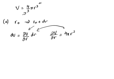 4-point-the-volume-of-a-sphere-of-radius-r-is-v-tr3-3-a-write-a-differential-formula-that-estimates-the-change-in-volume-of-a-sphere-when-the-radius-changes-from-ro-to-ro-dr-enter-ro-as-r0-a-43553
