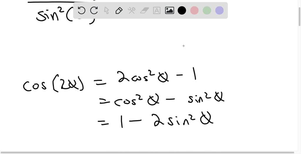 SOLVED: Considering only the values of θ for which cos(2θ)/sin^2 θ is ...