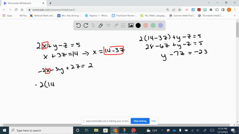 what-is-the-solution-to-the-system-of-equations-below-2x-y-z-5-x-3z-14-2x-3y-2z-2-97714