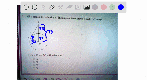 mm-o-12-ab-is-tangent-to-circle-ifao-00-9-ja-30-and-bc-48-what-ab-the-diagram-noti-draivn-scale-point-69355