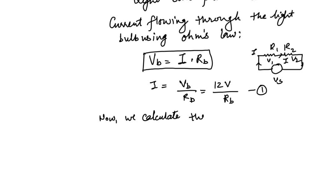 In the above diagram, a 6 W, 12 V light bulb is used in series with a