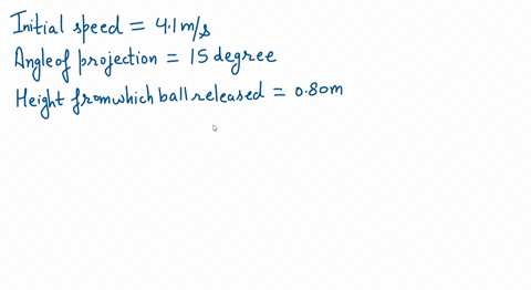 in-a-game-of-basketball-a-forward-makes-a-bounce-pass-to-the-center-the-ball-is-thrown-with-an-initial-speed-of-41-ms-at-an-angle-of-15-below-the-horizontal-it-is-released-080-m-above-the-fl-72422