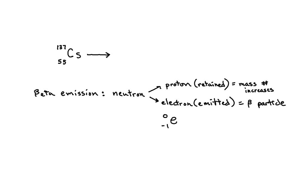 Solved Write A Balanced Nuclear Equation For The Following The Nuclide Cesium 137 Undergoes 4789