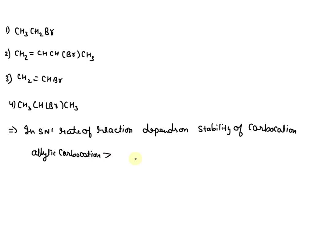 SOLVED: Rank the following four compounds in increasing order of rates ...