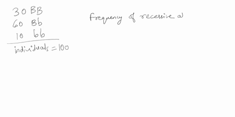 what-is-the-frequency-of-the-recessive-allele-in-a-population-of-100-individuals-with-the-following-genotypes-30bb-60bb-10bb-00876