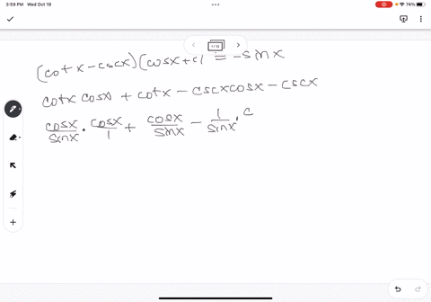 cotx-cscxcosx1-sinx