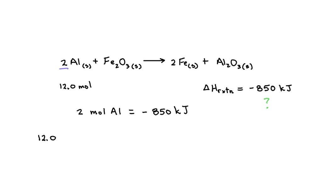 SOLVED Calculate the enthalpy change for the thermite reaction 2Al(s