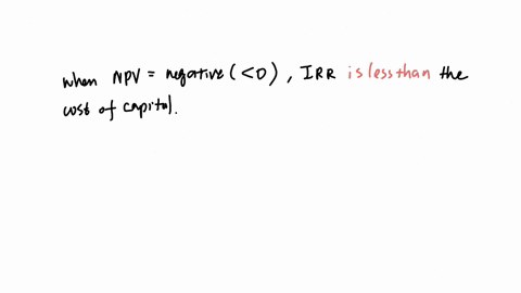 when-the-net-present-value-is-negative-the-internal-rate-of-return-is-_____-the-cost-of-capital
