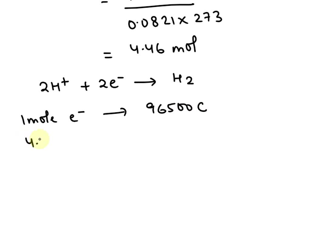 SOLVED: In the electrolysis of water, how long will it take to produce ...