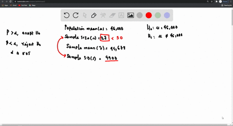 test-the-claim-that-the-mean-starting-salary-for-college-graduates-who-have-taken-a-statistics-course-is-equal-to-46000_-use-a-sample-size-of-27-sample-mean-of-45678-and-standard-deviation-9-02033