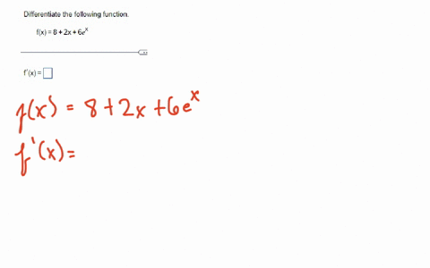 differentiate-the-following-function-beginarrayl-fx82-x6-ex-fprimexsquare-endarray