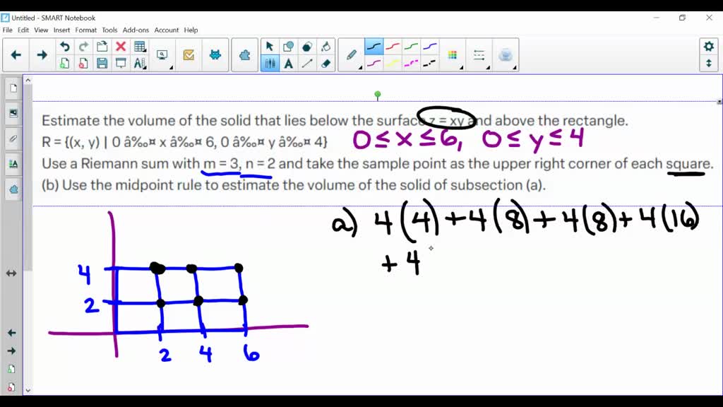 SOLVED: Estimate the volume of the solid that lies below the surface z ...