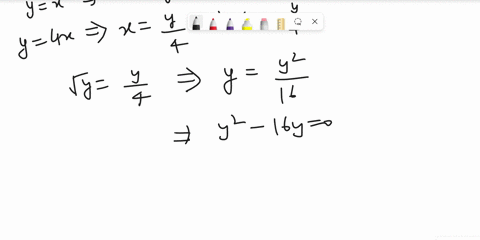 find-the-volume-v-of-the-solid-obtained-by-rotating-the-region-bounded-by-the-given-curves-about-the-specified-line-y-x2-y-4x-about-the-y-axis-v-51502