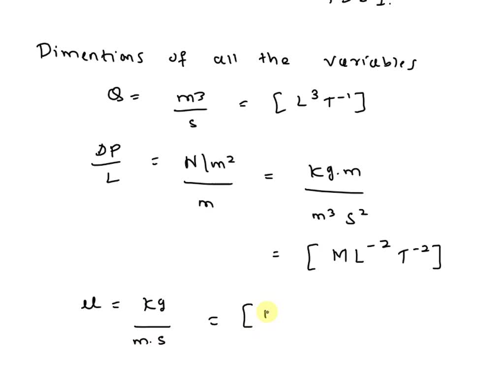 SOLVED: Under Laminar Conditions, The Volume Flow Q Through A Small ...