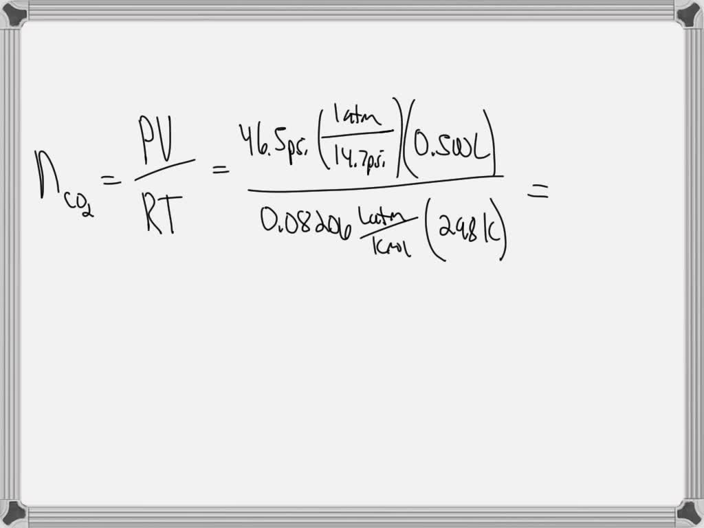 SOLVED An old 0.500 L lecture bottle of CO was found in a lab and needed for a reaction. A