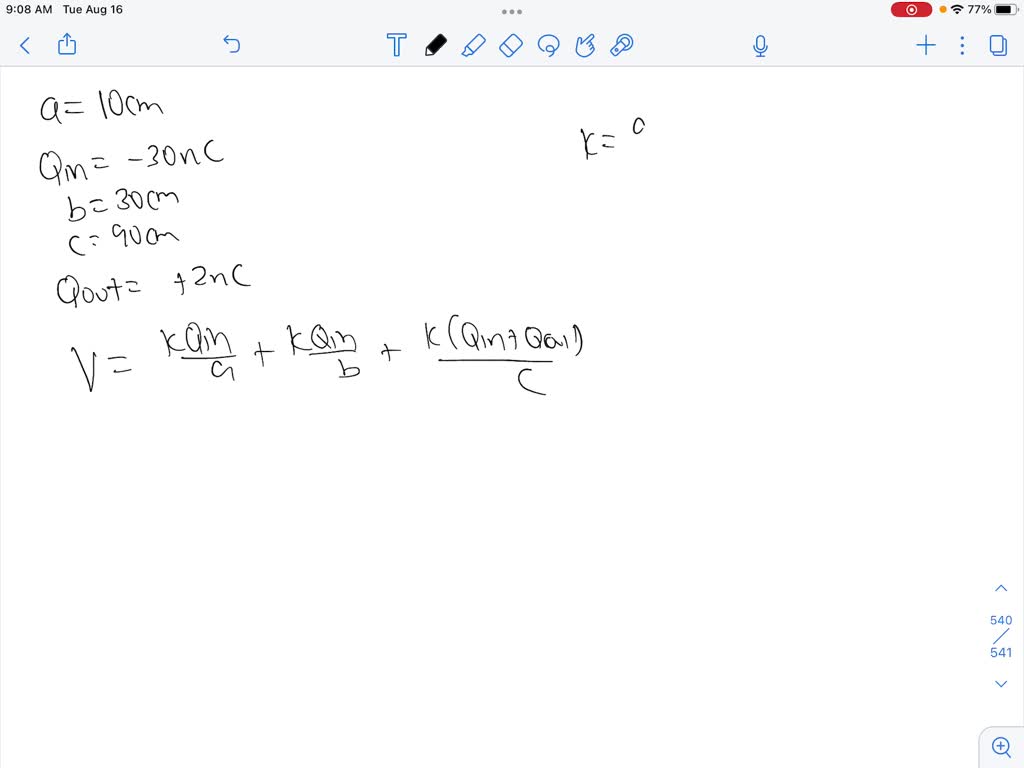 SOLVED: Texts: A solid insulating sphere of radius a = 3.6 cm is fixed ...