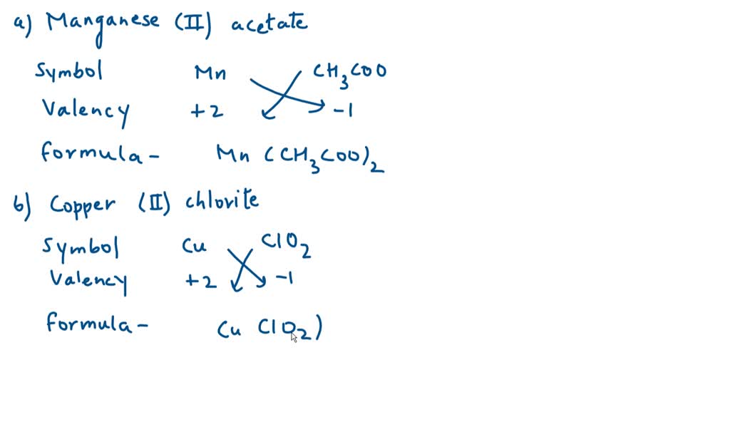 SOLVED Provide the formula for each of the following ternary ionic