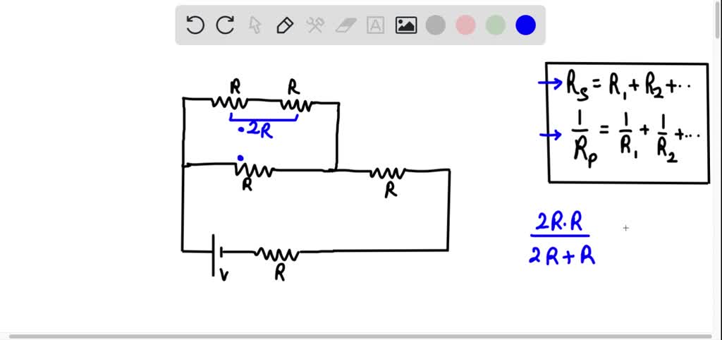 SOLVED: 1) Five identical resistors are connected in a circuit as shown ...