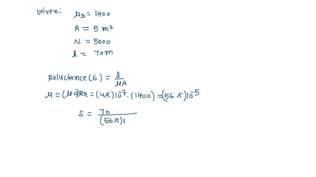 SOLVED A coil is wound uniformly on an iron core. The relative