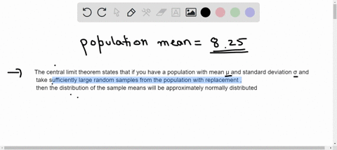 tne-pcpulation-mean-is-825-the-mean-of-any-sample-size-is-equal-t0-muldple-chxkce-cannot-be-dererined-825-2-44125-v3-25-82429