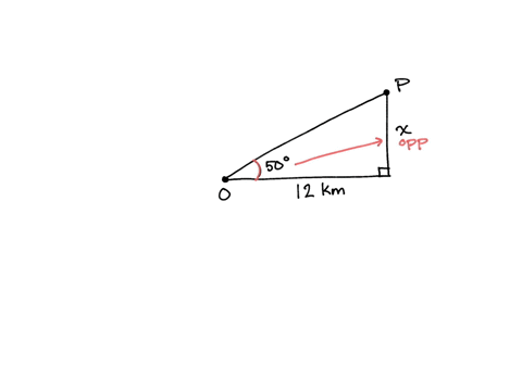 an-airplane-is-observed-to-be-approaching-the-air-point-it-is-at-a-distance-of-12-km-from-the-point-of-observation-and-makes-an-angle-of-elevation-of-50-degree-find-the-height-above-the-grou-28153