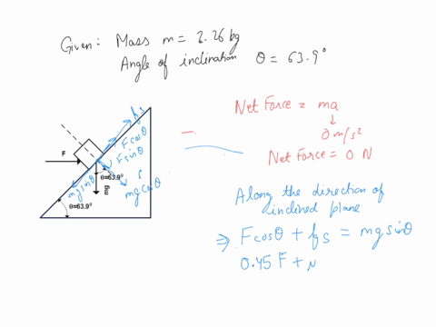 226-kg-block-held-equillbrium-on-n-incline-of-angle-6390-by-horizonta-force-applied-the-direction-shown-in-the-figure-below-if-the-coefficient-of-static-friction-between-block-and-incline-is-32378