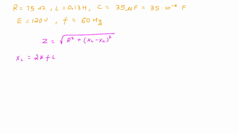 A series rlc circuit is connected to an ac power supply with...