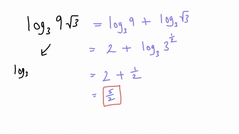 24-use-the-laws-of-logarithms-to-simplify-and-evaluate-each-expression-a-log-_3-9-sqrt3-b-2-log-_3-6-frac12-log-_3-64log-_3-2-2