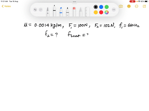 two-violin-strings-each-having-a-linear-mass-density-of-00014-kgm-and-under-the-same-100-n-tension-have-the-same-fundamental-frequency-of-660hz-part-aif-the-tension-in-one-of-the-strings-is-26959