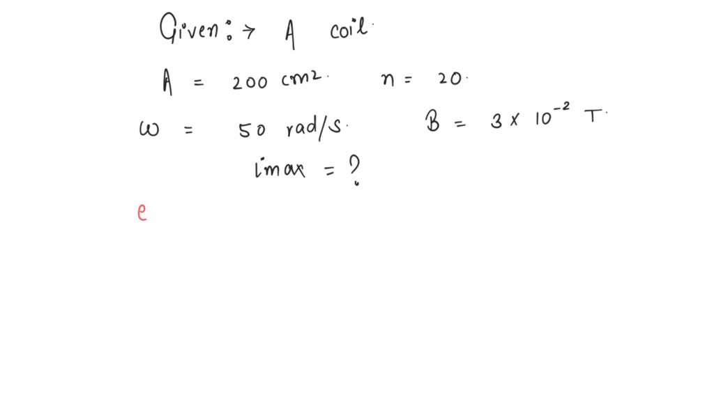 SOLVED: A circular coil of cross-sectional area 20cm² and 200 turns is ...