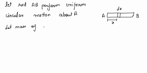 a-uniform-rod-of-mass-m-and-length-l-rotates-in-a-horizontal-plane-with-an-angular-velocity-about-a-vertical-axis-passing-through-one-end-the-tension-in-the-rod-at-a-distance-x-from-the-axis-80896