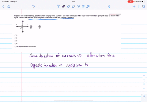 suppose-you-have-three-long-parallel-current-carrying-wires-current-and-3-are-coming-out-of-the-page-while-current-2-is-going-into-page-as-shown-in-the-figure_-what-is-the-direction-of-the-m-05592